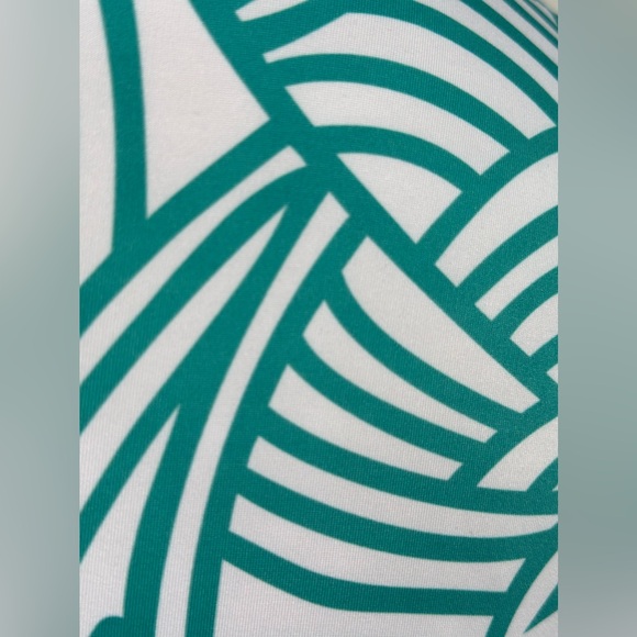 Women Faux Wrap A Line Dress (Dark Cyan and White Large), Large - Picture 12 of 16